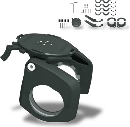 SKS Germany Compit - Soporte para teléfono móvil para montaje en el manillar (soporte de teléfono inteligente ajustable en ángulo para bicicletas y