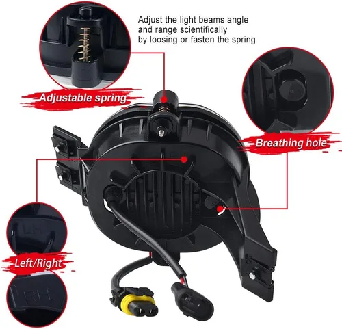 Vista 3 de Faros antiniebla LED para Dodge Ram 1500 2002-2008 Ram 2500/3500 Dodge Durango Pickup Truck nueva versión 2003 2004 2005 2006 2007 2008 2009 negro