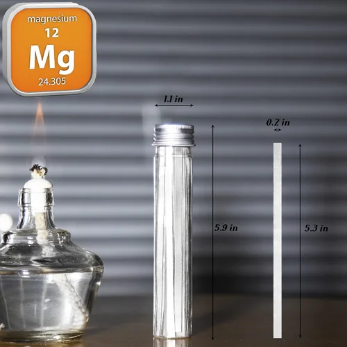 Vista 2 de Tira de cinta de metal de magnesio, productos químicos científicos de laboratorio, 100 piezas, longitud total de 530 pulgadas