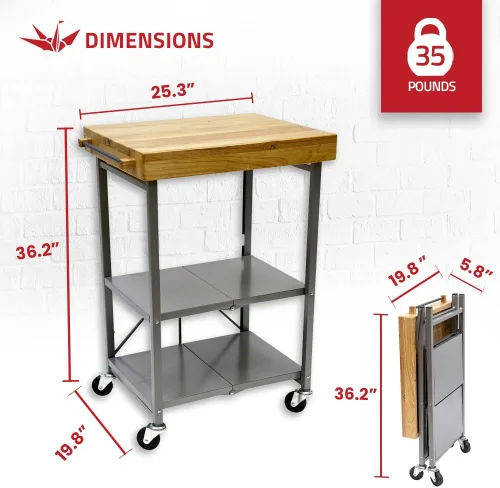 Vista 3 de Carrito de cocina Origami rbt-02