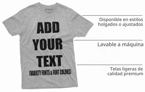 Vista 5 de Añade tu texto Camiseta personalizada para hombre Camiseta personalizable Camiseta personalizada Negro