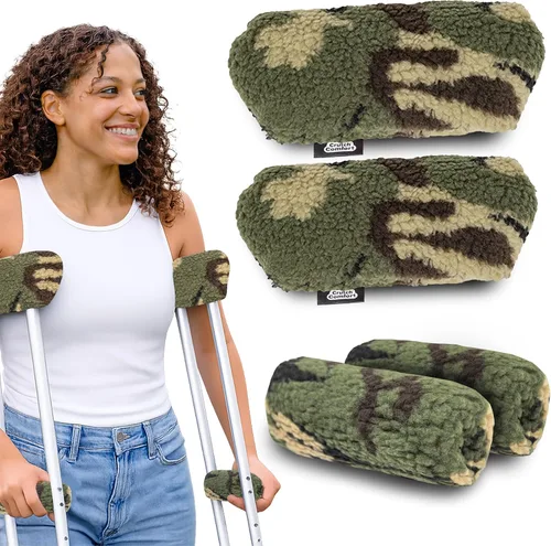 Vista 14 de Crutch Comfort Deluxe Soft Fleece & Foam Muleta Juego de accesorios (azul)