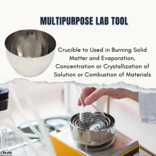 Vista 3 de Vasos de acero inoxidable con forma alta para ciencia, equipo de laboratorio de química de grado industrial con alta tolerancia al calor