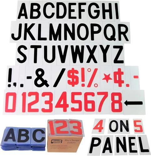 Vista 6 de Sign Letter Depot Letras de 4 pulgadas impresas en panel flexible de 5 pulgadas para letreros al aire libre – Letras de letrero portátiles