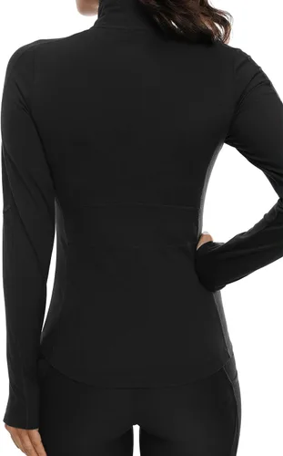 Vista 3 de VUTRU - Chaqueta de entrenamiento con cremallera completa para mujer, para hacer yoga o correr