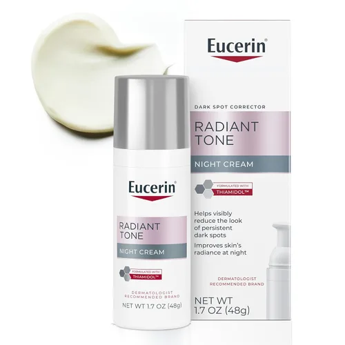 Eucerin Crema nocturna de tono radiante, corrector de manchas oscuras con tiamidol, hidratante nocturno para cara ayuda a reducir visiblemente el
