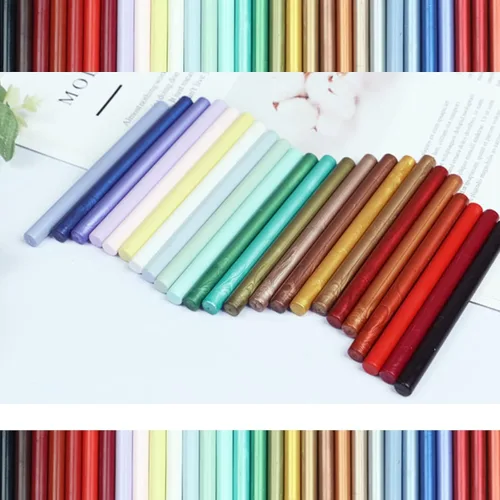 Vista 3 de 40 barras de cera de sellado para pistola de pegamento, palos de cera de sellado amarillo, mini pistola de pegamento para sellar sello de cera