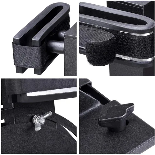 Vista 2 de Carrito de golf universal y soporte para pistola de pie ajustable UTV, soporte vertical de dos pistolas