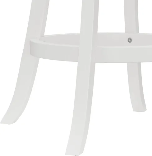 Vista 7 de Hillsdale Fairfox Taburete giratorio de madera de 30.5 pulgadas, color blanco