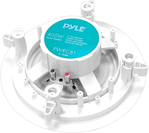 Vista 3 de Pyle Home Altavoces de montaje en pared de techo de 8 "-2 vías resistente a la intemperie Sistema de altavoces de woofer de rango completo (par)
