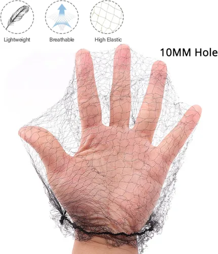 Vista 2 de Redes invisibles para cabello largo, 100 piezas de malla elástica negra de 18 a 46 pulgadas para mujeres, para pelucas, moño, servicio de alimentos