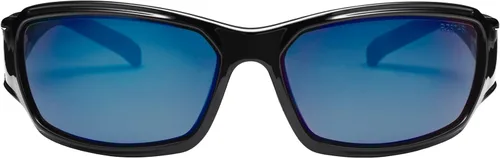 Vista 8 de Ergodyne Skullerz Thor - Gafas de sol de seguridad, montura negra, lente de espejo azul