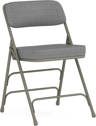 Vista 13 de Silla plegable de metal tapizada Hercules de Flash Furniture, tela curvada color borgoña, 2