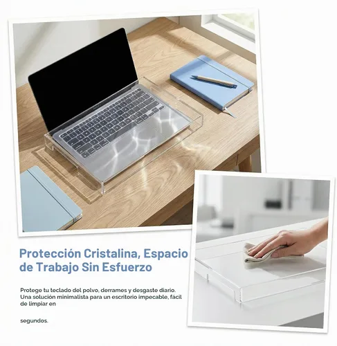 Vista 8 de UKCOCO Cubierta acrílica para teclado de portátil de 14 a 15,6 pulgadas