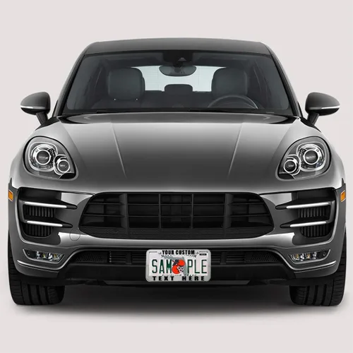 Vista 4 de Speedy Pros Divertido marco de matrícula con texto personalizado de zinc, accesorios para automóvil, soporte para placa de matrícula, negro, 2 Negro