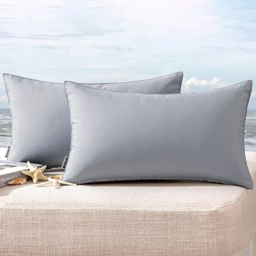 Vista 59 de MIULEE - Paquete de 2 fundas de cojín decorativas, impermeables; para usar en exteriores, jardín, patio, tienda de campaña, sofá, decoraciones