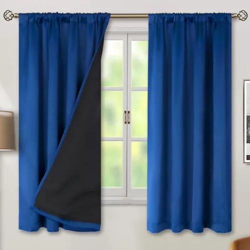 Vista 40 de BGment - Cortinas opacas para sala de estar de 63 pulgadas de largo, juego de 2 paneles, cortinas para oscurecer toda la habitación, cortinas