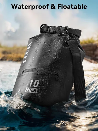 Vista 6 de HEETA Bolsa seca impermeable con funda para teléfono incluida con bolsa seca mejorada con bolsillo con cremallera para mujeres y hombres, bolsa