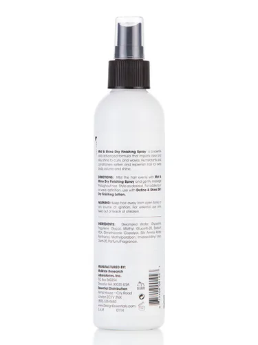 Vista 2 de Design Essentials Wave By Design Mist & Shine Spray de acabado seco, hidrata y añade brillo, uso diario ligero para rizos y ondas, 8 onzas