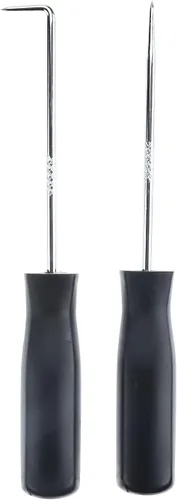 Vista 9 de KUNTEC Juego de 11 alicates de anillo resistente, alicates de clip interno y externo con puntas rectas y dobladas, juego de gancho y púas