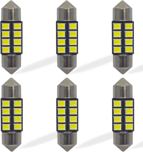 Vista 8 de Yoper DE3021 DE3022 - Bombillas LED para interior domo, mapa, puerta, placa de matrícula blanca Canbus sin errores (1.102 in)