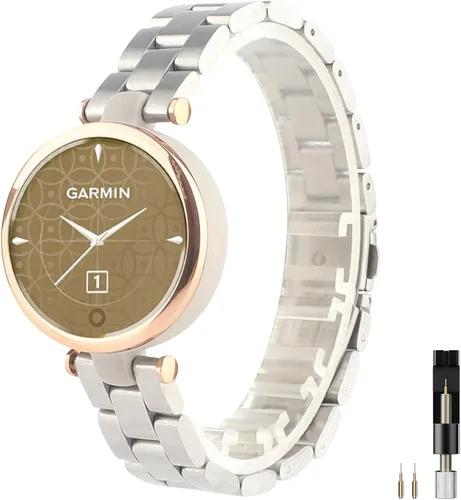 Vista 11 de Miimall Metal Band Compatible for Garmin Lily 1/2 Active Bands for Women, Lightweight, Slim Luxury Stainless Steel Replacement Strap Bracelet