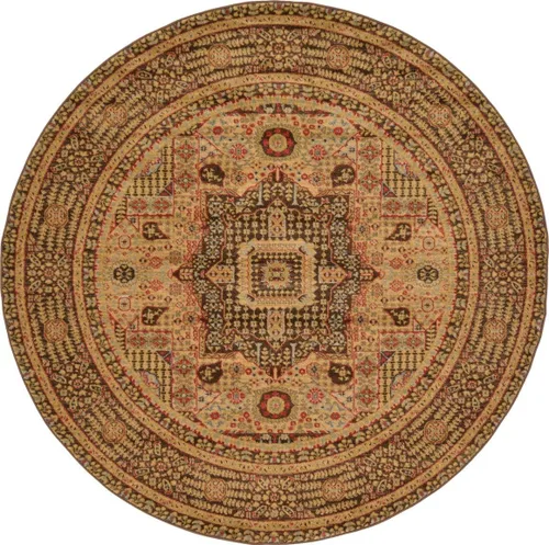 Vista 22 de Unique Loom Palace Collection - Alfombra rectangular (2 pies 2 pulgadas x 3 pies 1 pulgada, verde claro/marrón)