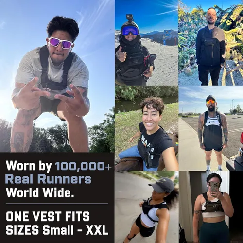 Vista 5 de MVRK Mochila de pecho resistente al agua - Chaleco para correr para entrenamientos, soporte para teléfono para correr, almacenamiento adicional