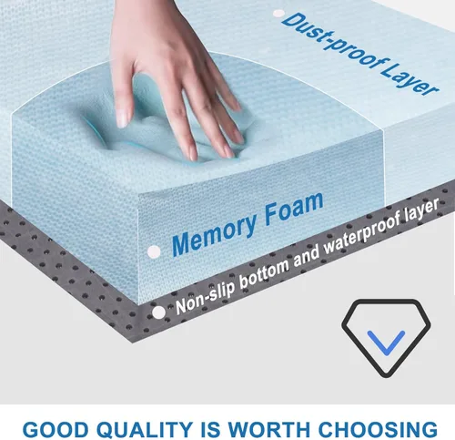 Vista 5 de Extra Thick Memory Foam Camping Mattress - 72" x 24" Portable Sleeping Pad for Adults, Folding Camping Bed Mat, Lightweight Cot Mattress Topper for
