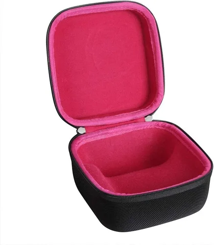 Vista 3 de Hermitshell Estuche rígido de viaje para Cricut Easy Press Mini máquina de prensa de calor (negro + rosa)