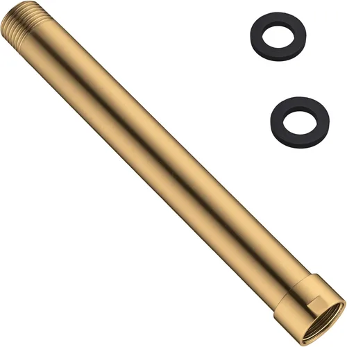 Vista 12 de Extensión de brazo de ducha de níquel cepillado, brazo extensor de 1/2 pulgada para cabezal de ducha de lluvia de 4 pulgadas