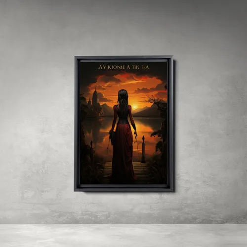 Vista 7 de Yoga Wall Art, Canvas Prints Yoga Meditation Studio Room Decorations Tie Dye Hippie Psychedelic Poster with Frame Meditating Peace Wall Art Hanging