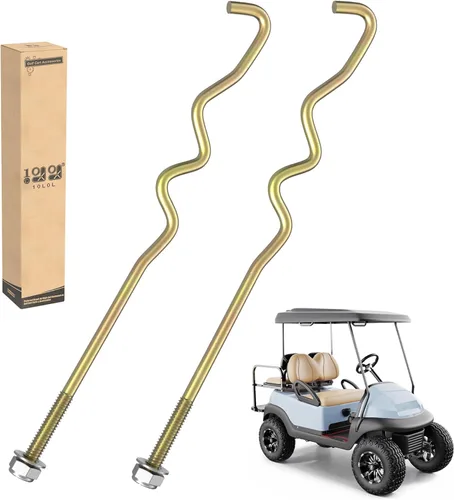10L0L Golf Cart Battery Hold Down Rods & Plate Kit for Club Car Precedent Electric Golf Cart 2008.5-Up Replace OEM Part#103374801 103357701 (2 Pack)