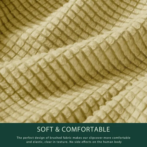 Vista 59 de CHUN YI Fundas para sofá de 7 piezas, lavables, fundas elásticas para sofá de 3 cojines con respaldo y fundas de cojín separados, protector