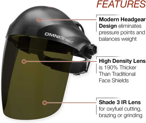 Vista 2 de Lincoln Electric OMNIShield - Protector facial profesional - Lente infrarroja Shade 3 - Casco premium - K3753-1