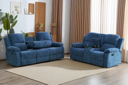 Vista 19 de A Ainehome Juego de Muebles de Sala de Estar de Cuero Reclinable Juego de Sofá Sillón Loveseat Juego de Muebles Sofá para Sala de Estar/Espacio