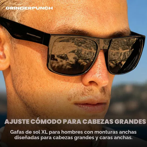 Vista 6 de grinderPUNCH Super Dark CAT 4 Gafas de sol XL XXL Big Head Extra Grandes Hombres