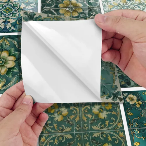 Vista 55 de Alwayspon Adhesivo para azulejos de pared moriscos para despegar y pegar, calcomanías de vinilo autoadhesivas para azulejos de cocina y baño, 4 x 4
