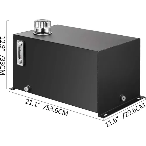 Vista 8 de VEVOR Depósito de Fluido Hidráulico 10 Gal de Tanque de Combustible Tanque de Acero Hidráulico de Servicio Pesado, Tanques de Transferencia