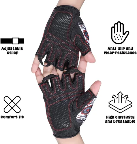 Vista 3 de Xtylo Int Workout Gloves for Men & Women Weight Lifting Gloves with Wrist Support, Full Palm Protection, Non-Slip Grip–Gym,Training, Rowing
