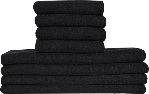 Vista 14 de Paños de limpieza de platos de cocina, paños de cocina con diseño de toalla de gofre, trapos de algodón lavables de 12 x 12 pulgadas para secar