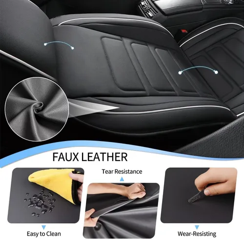 Vista 47 de TTX LIGHTING 2 fundas de asiento delantero compatibles con Subaru Ascent 2019-2024 2025, fundas de asiento de piel sintética compatibles con bolsa