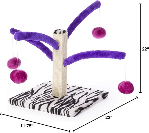 Vista 10 de Prevue Pet Products Kitty Power Bounce 'n Spring Rascador Muebles púrpura Pequeño