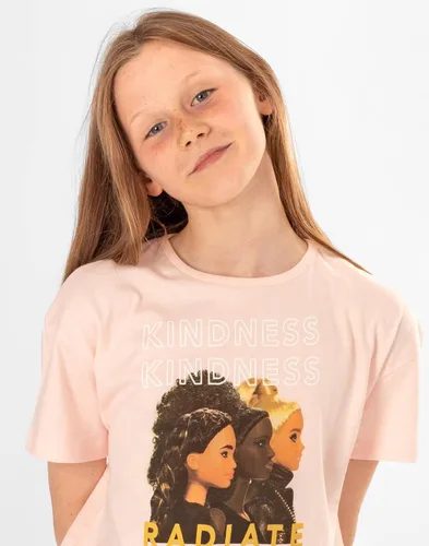 Vista 10 de Barbie Camiseta 2 Pack Niñas Niños Muñeca Logo Rayas Negro Y Blanco Top 3-4 Años, Negro