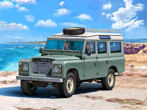 Vista 9 de Revell Set de modelos 67047 Land Rover Series III LWB Station Wagon 1:24 Escala 1:24 Kit de modelo de plástico sin construir/sin pintar