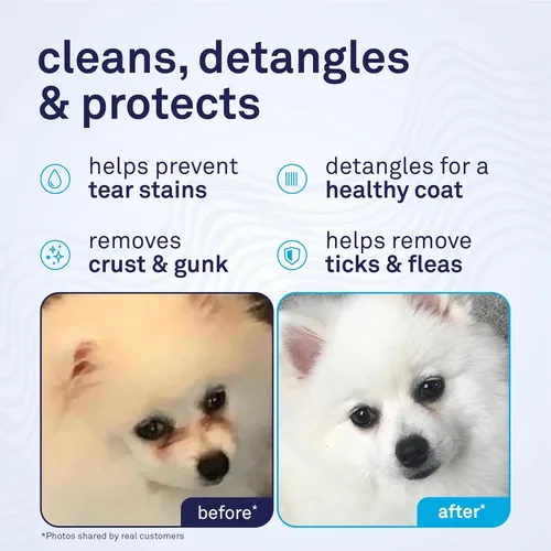 Vista 2 de Petpost Peine removedor de manchas de lágrimas para perros – Rastrillo de dientes extrafino que elimina suavemente y eficazmente la corteza