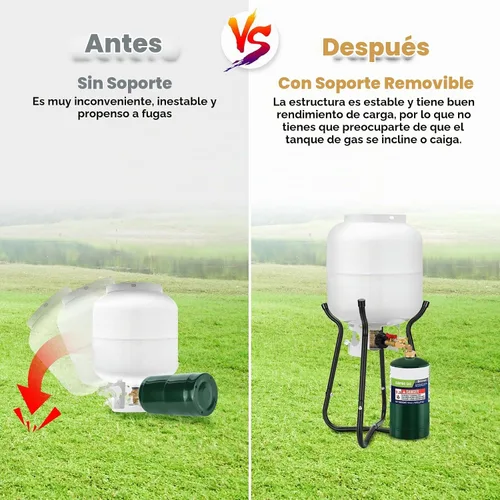 Vista 5 de WADEO Adaptador de Recarga de Propano para Tanque de 1lb con Soporte de Recarga de Cilindro de Propano, Adaptador de Propano QCC1 Convertidor