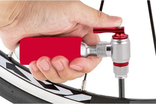 Vista 4 de Inflador de neumáticos de bicicleta de CO2, rápido y fácil Presta y válvula Schrader compatible con la bomba de bicicleta para bicicletas