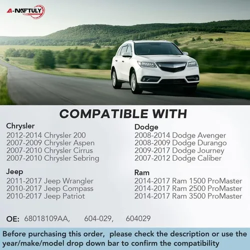 Vista 2 de Actuador de puerta de mezcla HVAC de reemplazo para Chrysler 200 2012-2014/Sebring, Dodge Avenger/Journey/Caliber, Jeep Wrangler/Patriot/Compass Ram