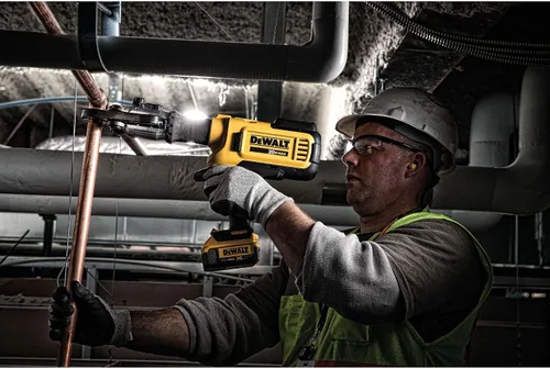 Vista 16 de DEWALT 20V MAX Kit de herramienta de presión para tubería de plomería inalámbrica con cabezas de engaste, herramienta de prensa profesional